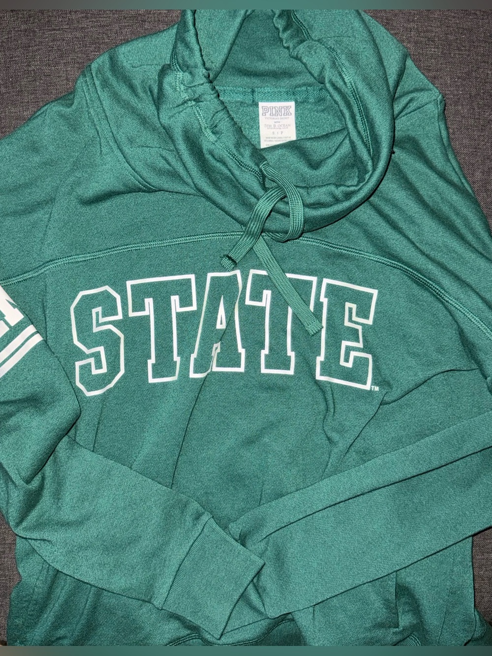 PINK Michigan State Spartans Cowl Neck Pullover Womens Size S